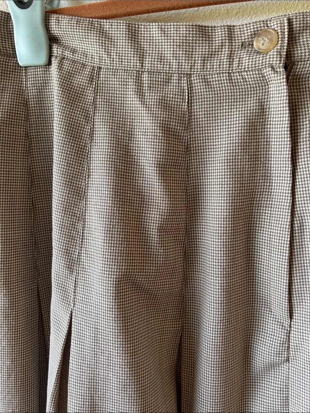 Vintage Nordstrom Gingham A-Line Pleated Skirt - Picture 2 of 8
